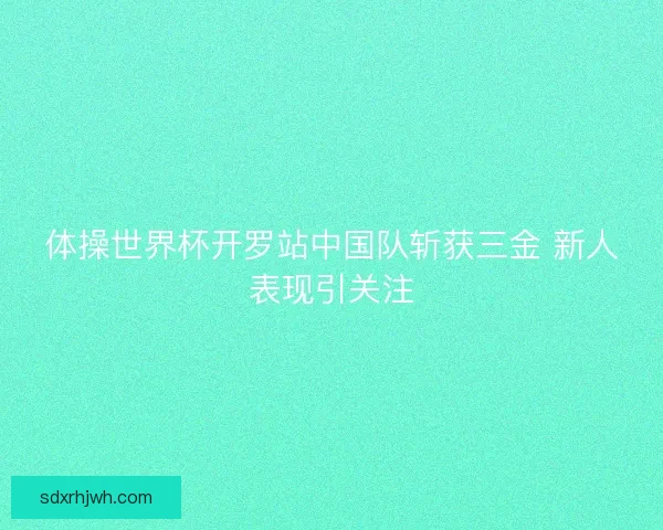 体操世界杯开罗站中国队斩获三金 新人表现引关注